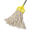 Rubbermaid Commercial 1 in Cut-End Wet Mop, White, Cotton, PK12, FGF11600WH00 FGF11600WH00